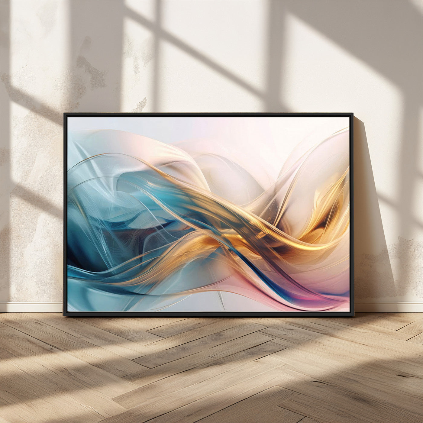 -Abstract Flowing Colors Wall Art Canvas Print