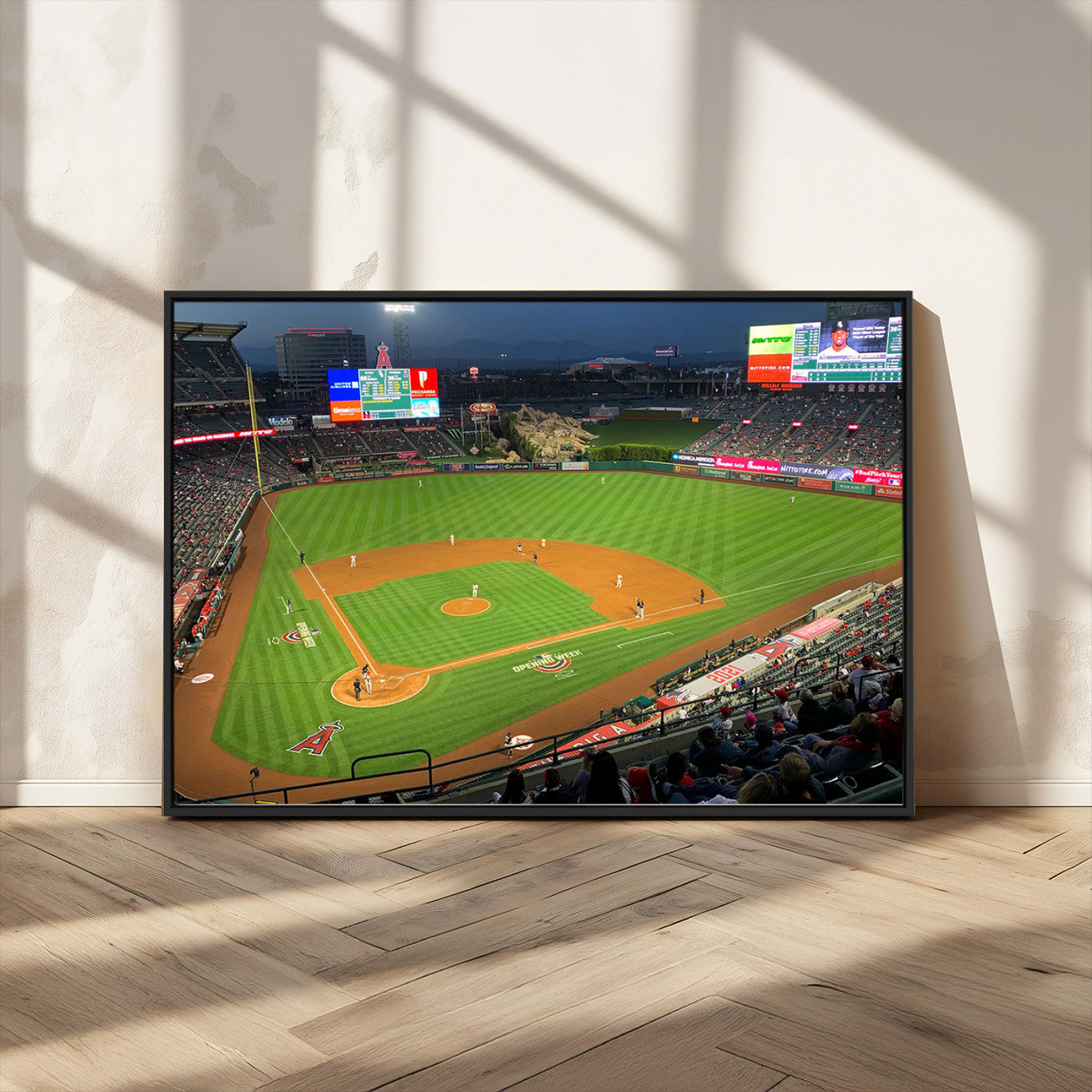 MGV-FC-36X24 - Angel Stadium Aerial View – Los Angeles Angels Baseball Canvas Print, Framed, Ready to Hang