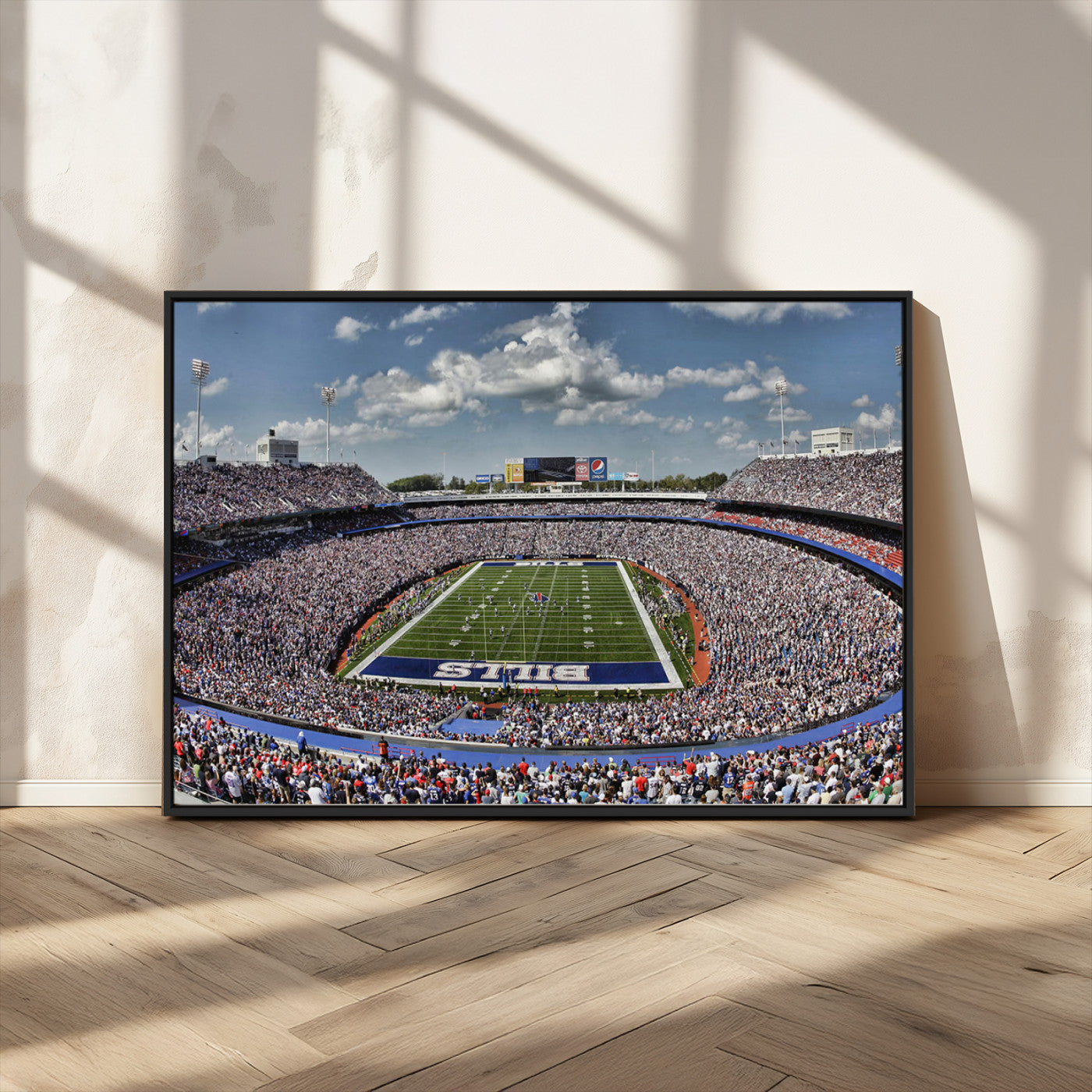 MGV-FC-36X24 - Buffalo Bills Highmark Stadium Wall Art Canvas Print - Bills Stadium Game Day Triple Canvas Wall Art - Buffalo Bills NFL Match