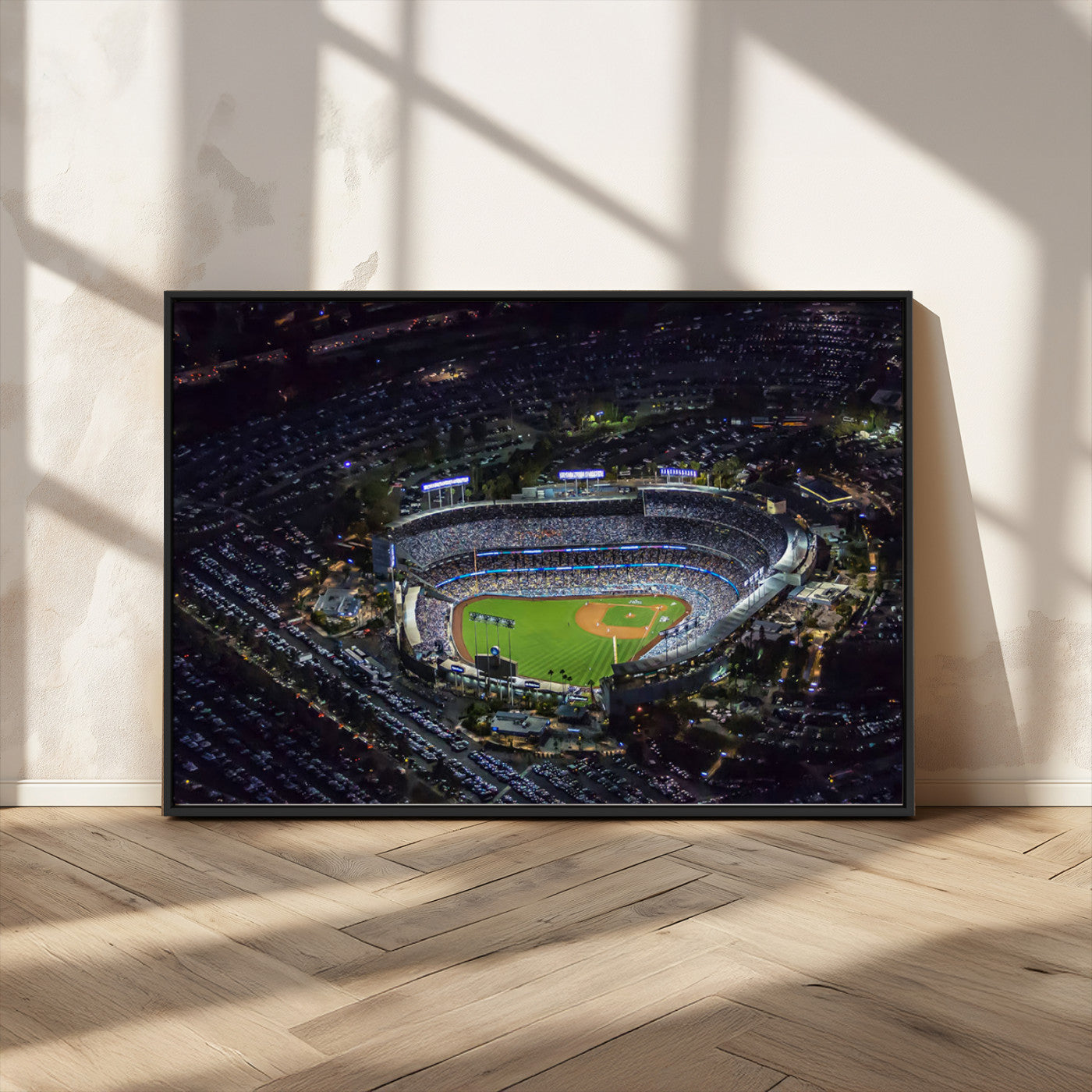 MGV-FC-36X24 - Los Angeles Dodgers Baseball Team Print - California Dodger Stadium Wall Art Canvas Print
