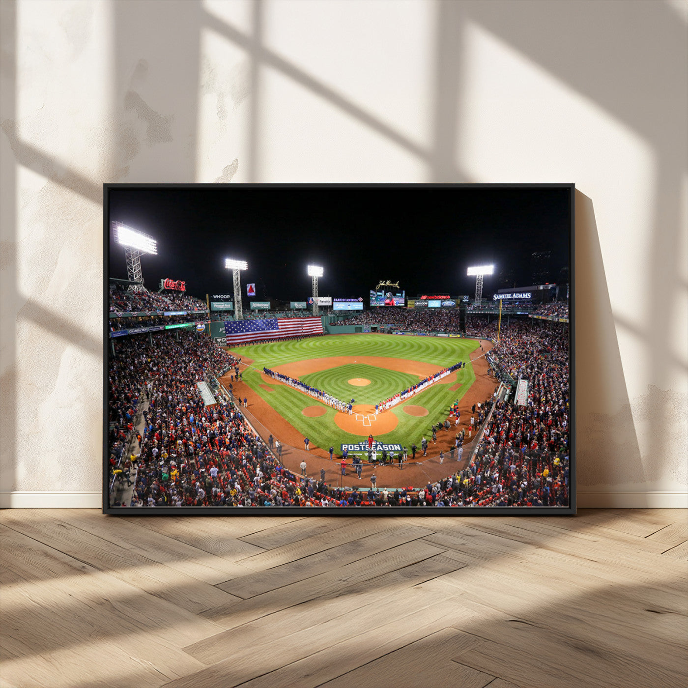 MGV-FC-36X24 - Fenway Park Wall Art Canvas Print | Large Baseball Stadium Canvas Print for Boston Red Sox Fans | Framed Ready-to-Hang Boston Sports Decor Artwork