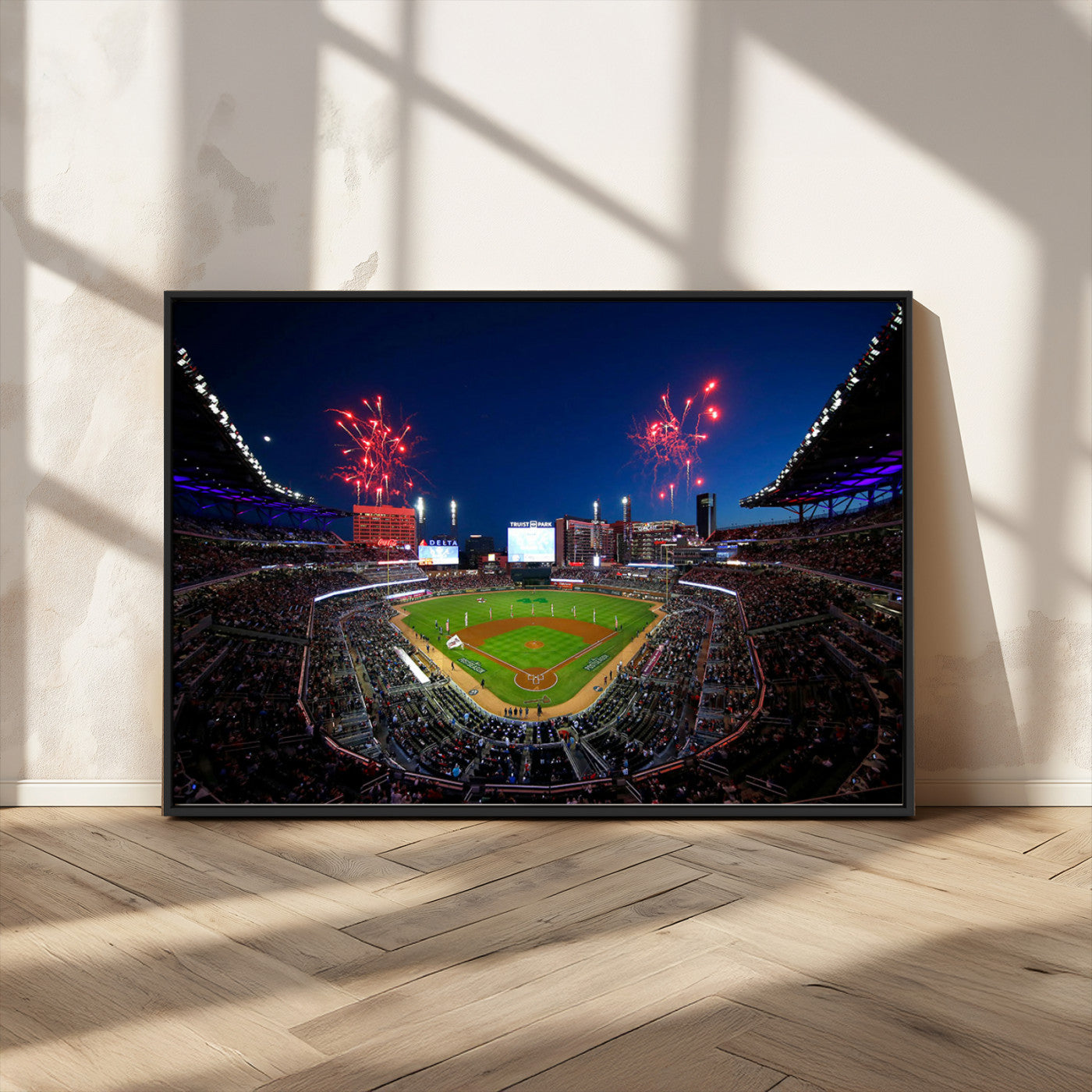 MGV-FC-36X24 - Truist Park Atlanta Braves Baseball Stadium Wall Art Print | Large 3-Panel Canvas Print for Sports