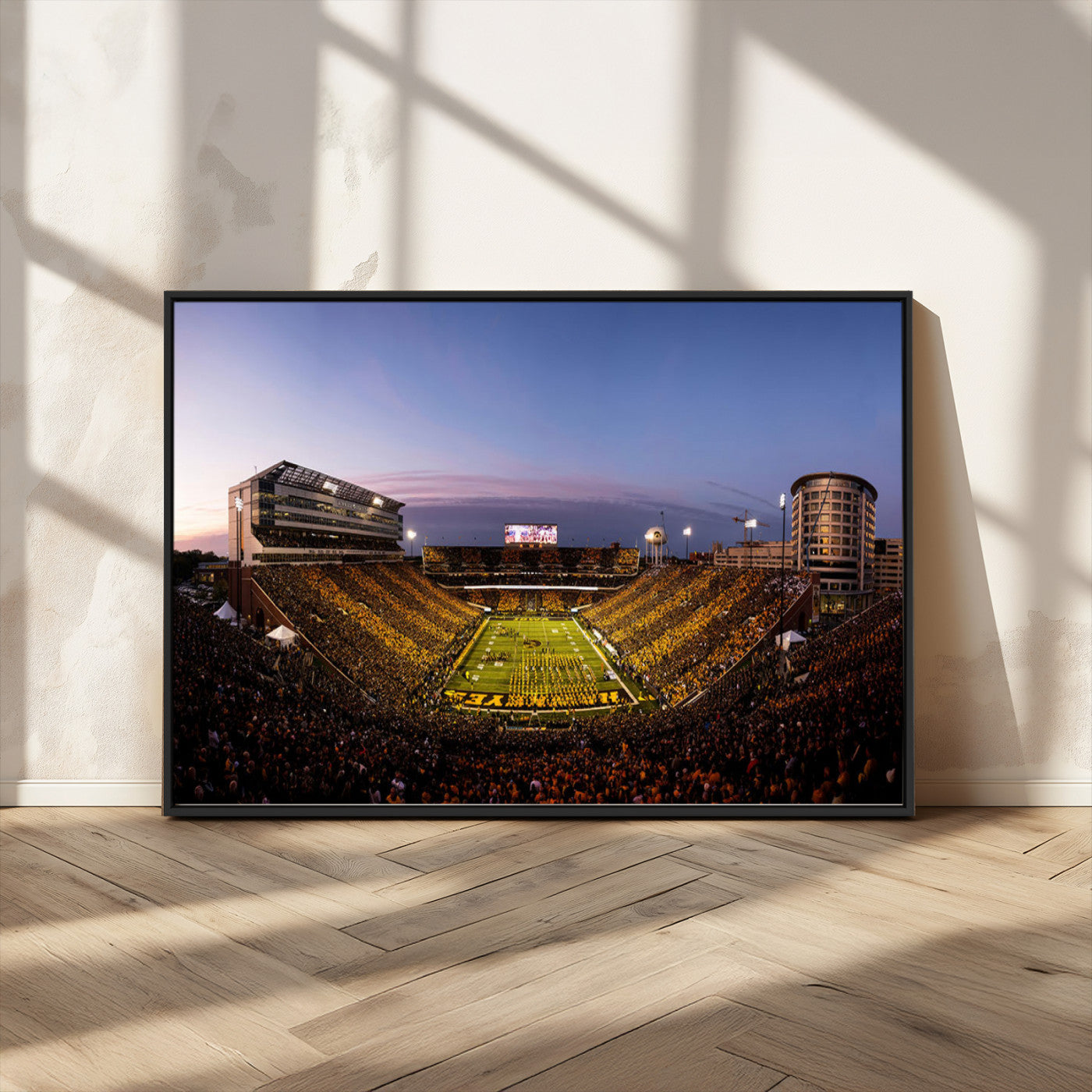 MGV-FC-36X24 - Iowa Hawkeyes Kinnick Stadium Wall Art Canvas Print, Framed Iowa Hawkeyes Kinnick Stadium Canvas