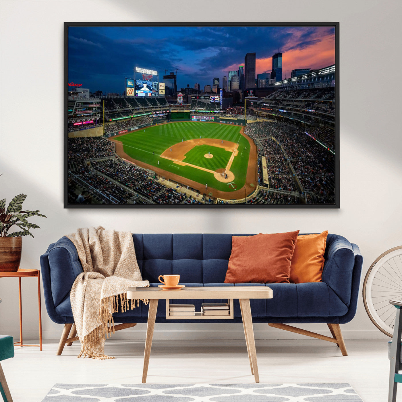 68222753-MGV-CV-36X24-Target Field Wall Art Canvas Print, Baseball Stadium Print, Minneapolis Major League Baseball's Minnesota Twins