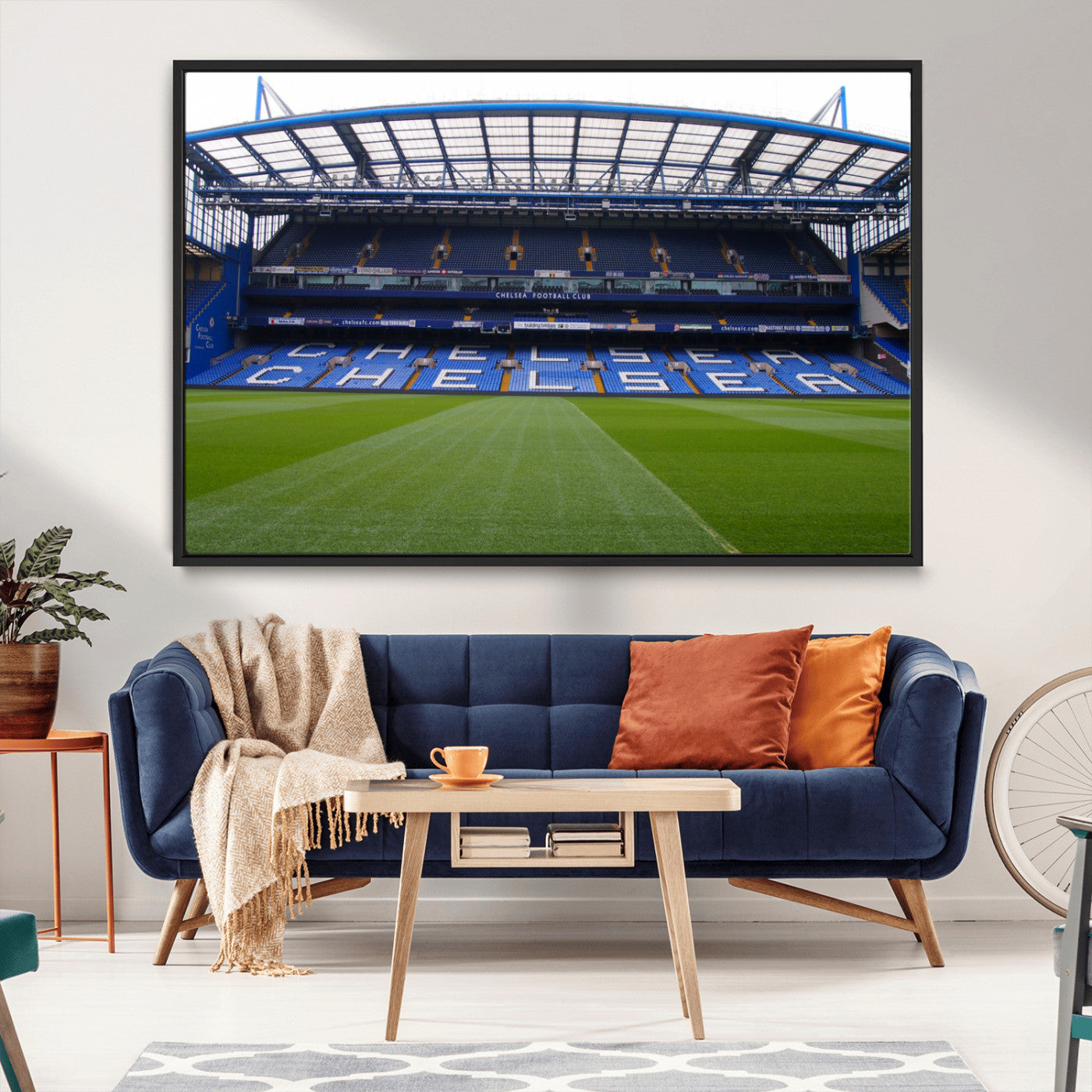 38616413CHELSA-MGV-CV-36X24-Stamford Bridge Chelsea Football Stadium Canvas Wall Art Print – Immersive Stadium Experience for Soccer Fans – Ready to Hang