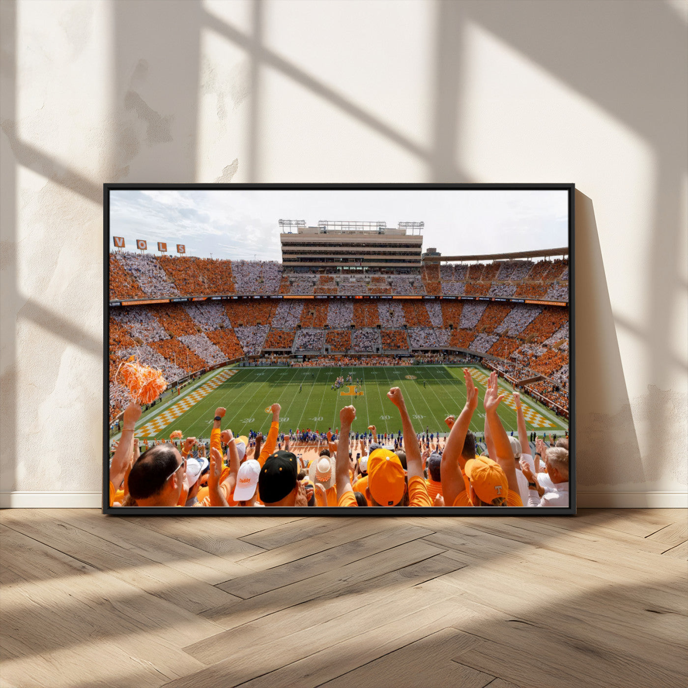 76011417-MGV-CV-36X24-Tennessee Neyland Stadium Wall Art Print, Sports Arena Canvas Wall Art, Panoramic Stadium Canvas Print, Modern Athletic Field Art Printing