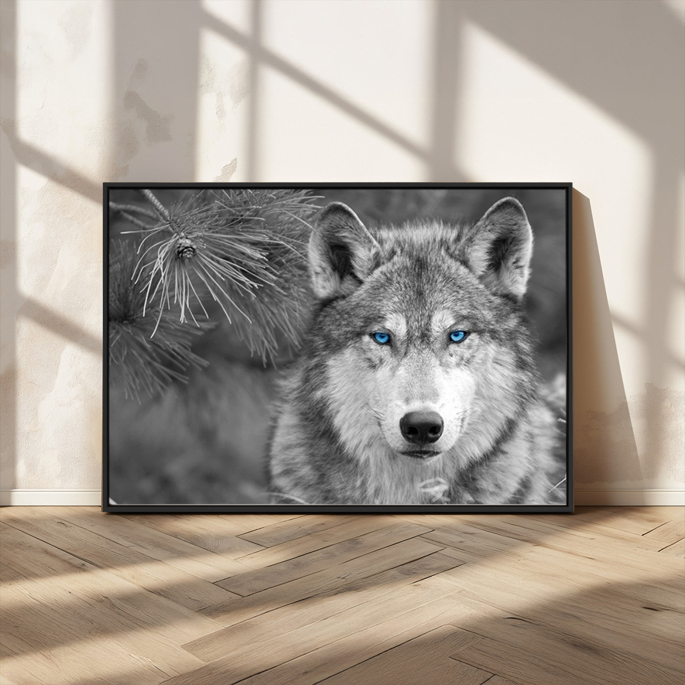 MGV-FC-36X24 - Wild Wolf Blue Eye Wall Art Canvas Print