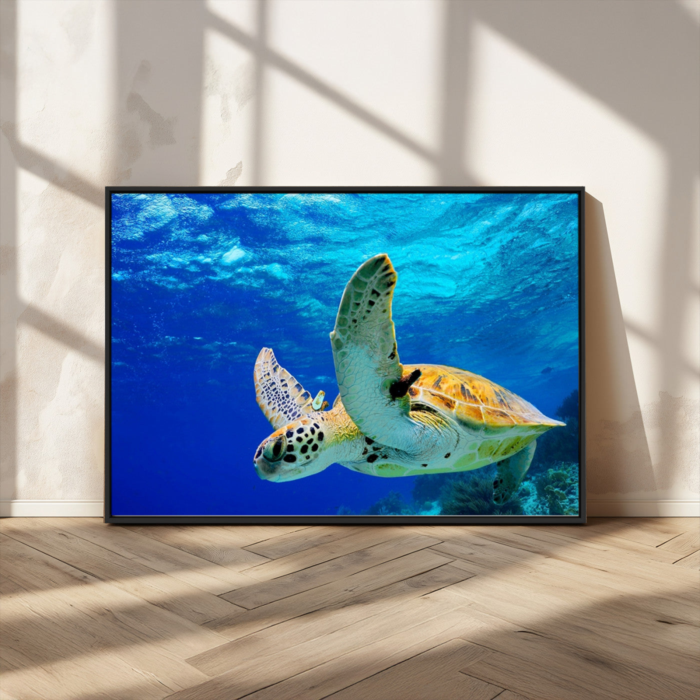-Sea Turtle Wall Art Canvas Print, Sea life in the Ocean Wall Art Printing
