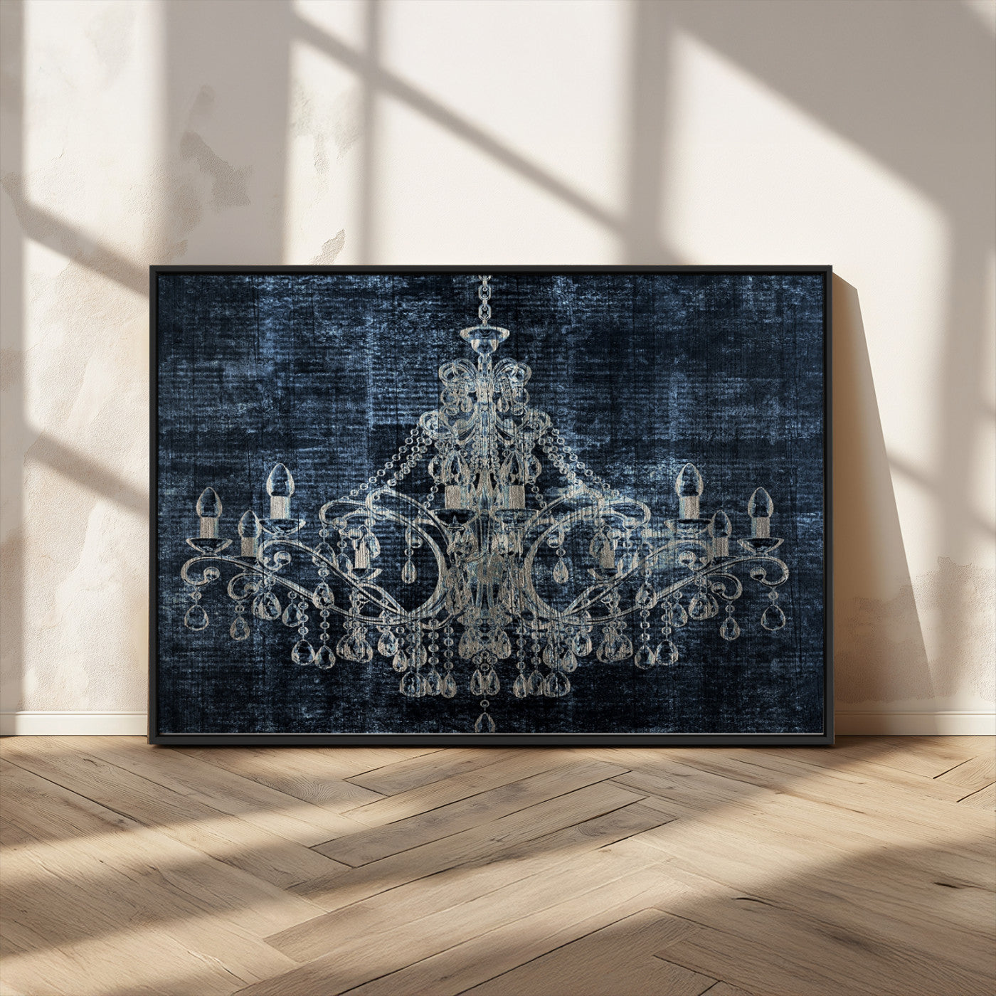 MGV-FC-36X24 - Dark Chandelier Wall Art Canvas Print