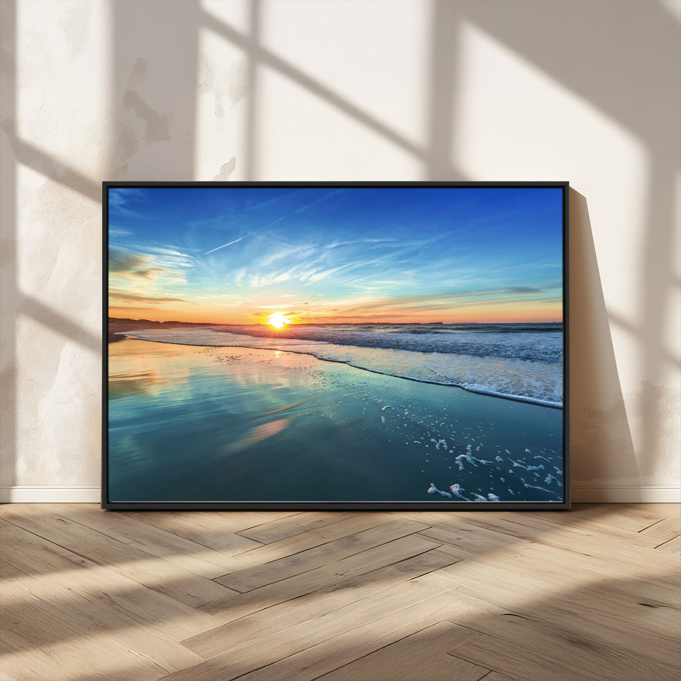 MGV-FC-36X24 - Blue Sky and Beach Wall Art Canvas Print