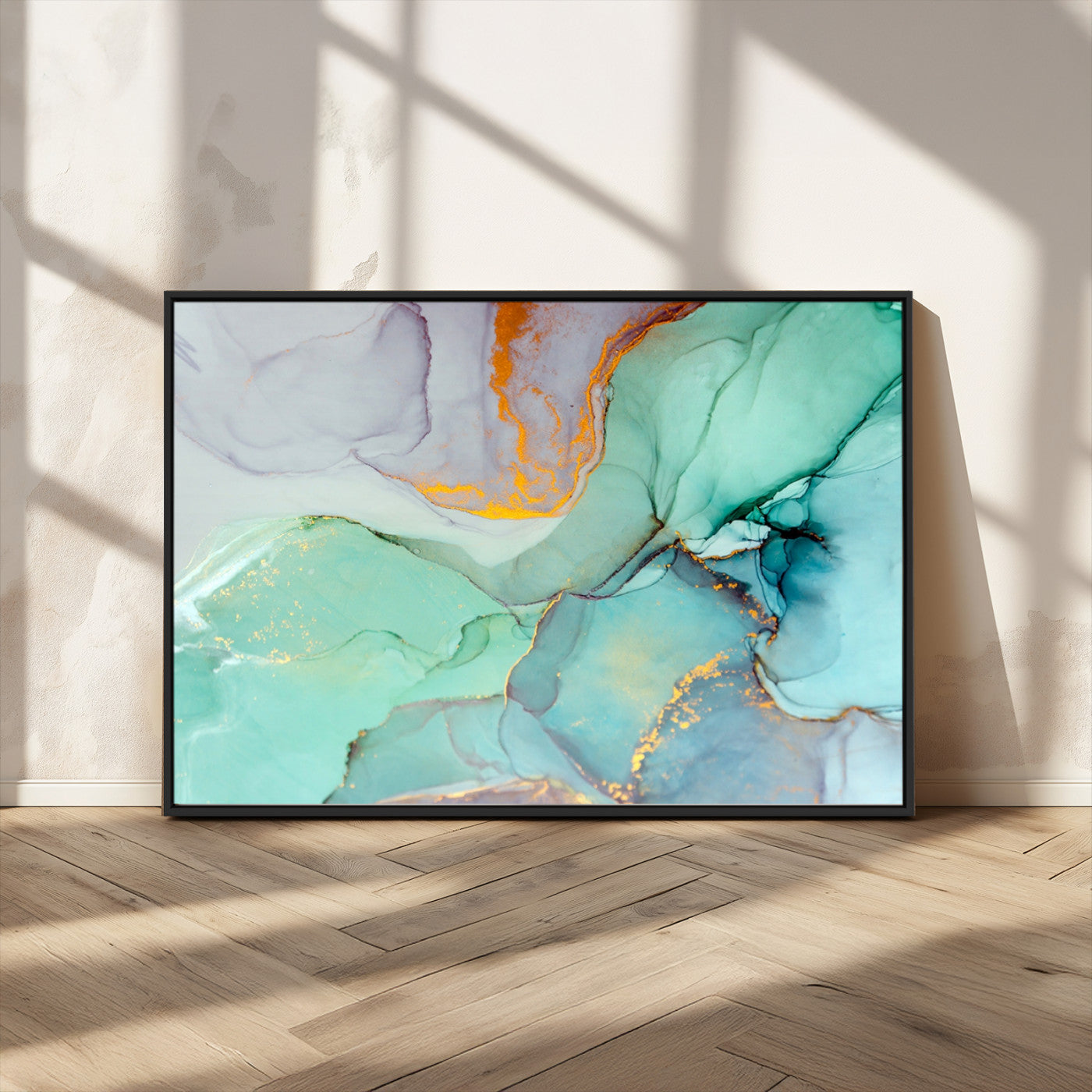 MGV-FC-36X24 - Colorful Marble Fluid Effect Canvas Wall Art Print