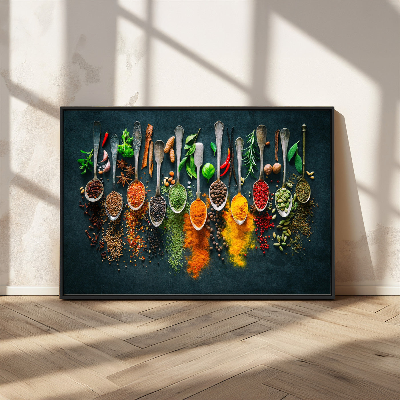 MGV-FC-36X24 - Herbs and Spices Kitchen Wall Art Canvas Print