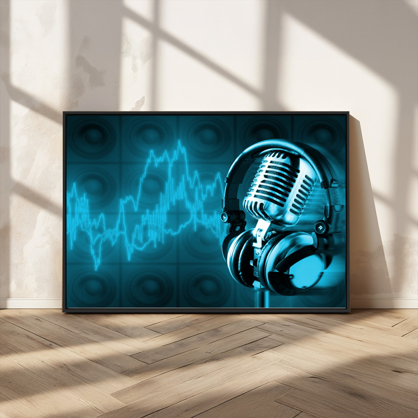 MGV-FC-36X24 - Music and Microphone Wall Art Canvas Print