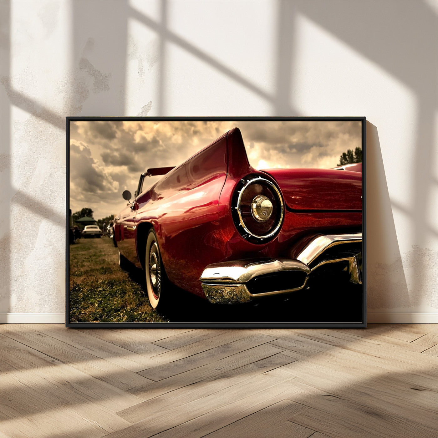 MGV-FC-36X24 - Red Classic Car Wall Art Canvas Print