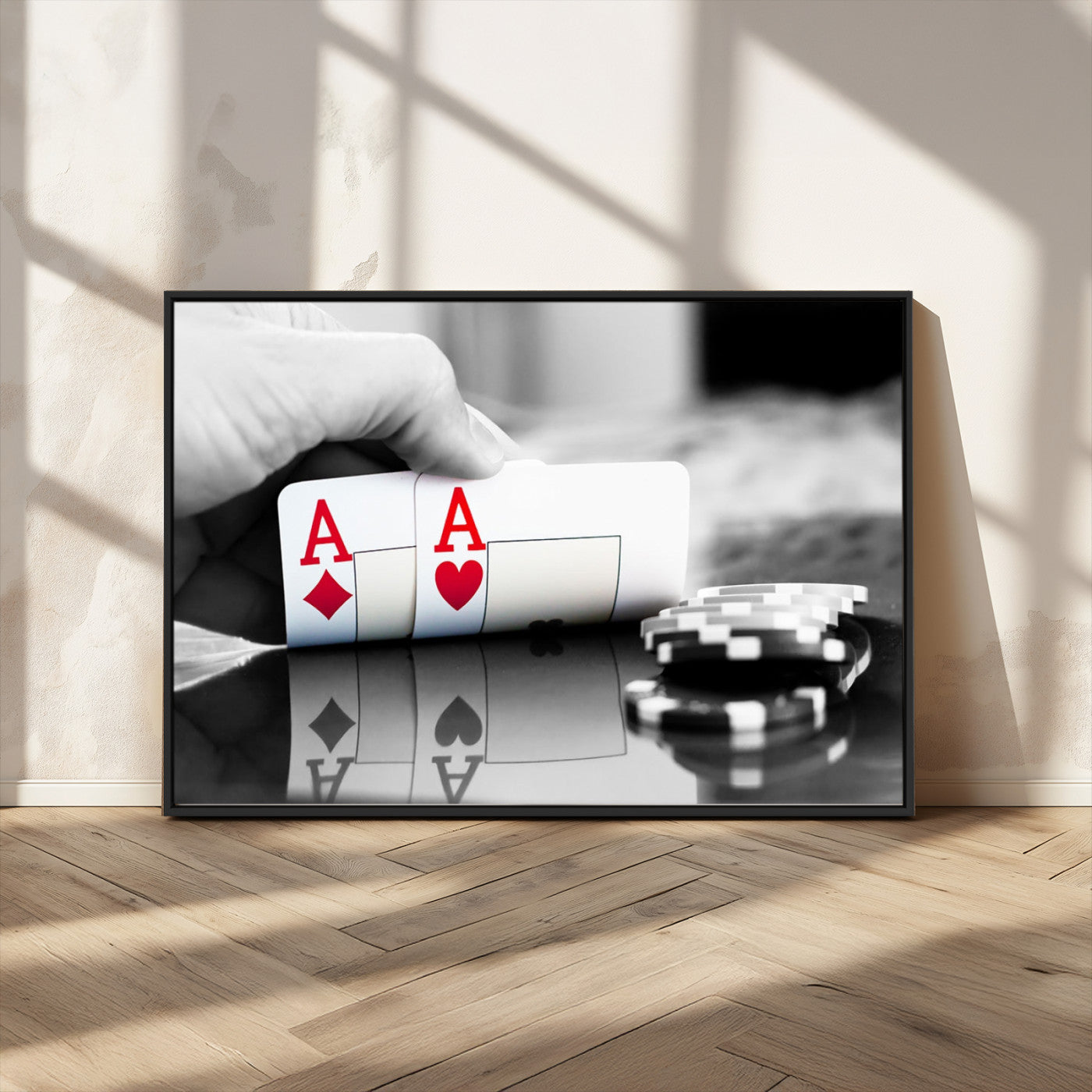 MGV-FC-36X24 - Aces Poker Art Poker Game Wall Art Canvas Print