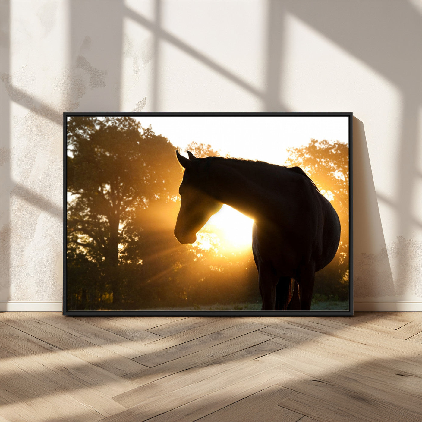 MGV-FC-36X24 - Horse at Sunset Wall Art Animal Canvas Print
