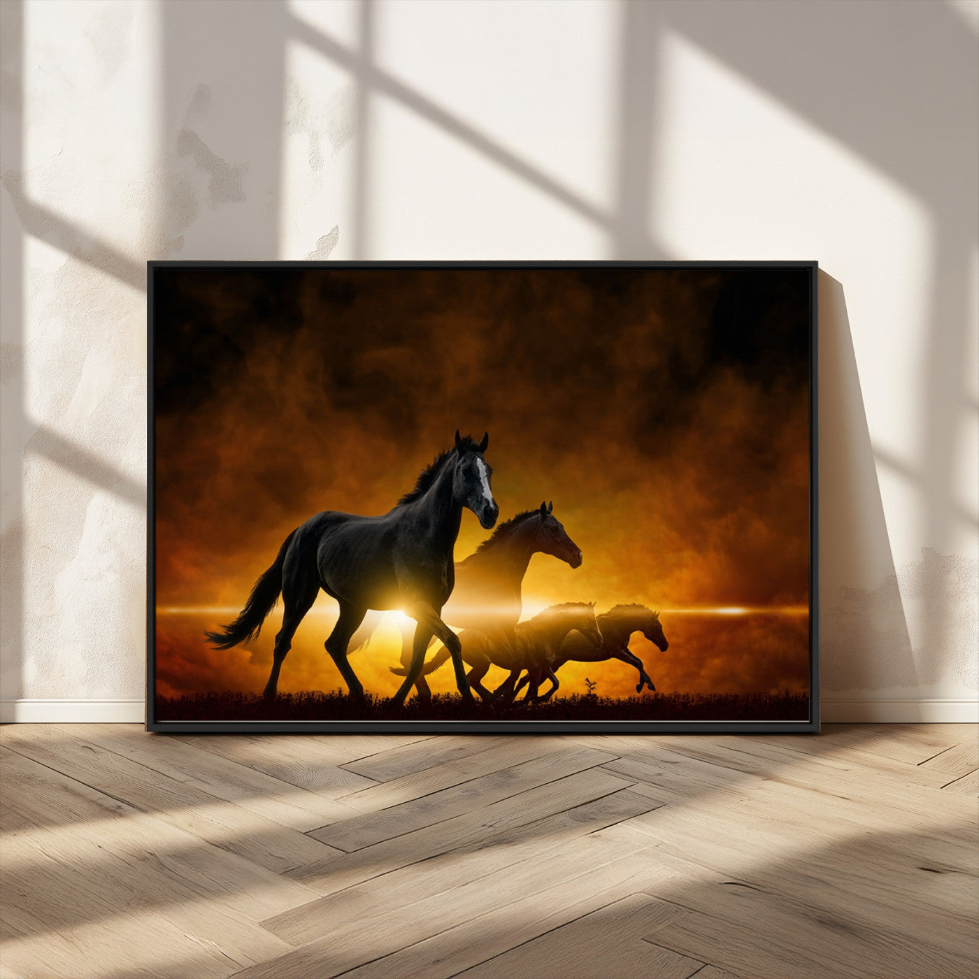 MGV-FC-36X24 - Horse Wall Art Canvas Print, Multi Panel Animal Canvas Print