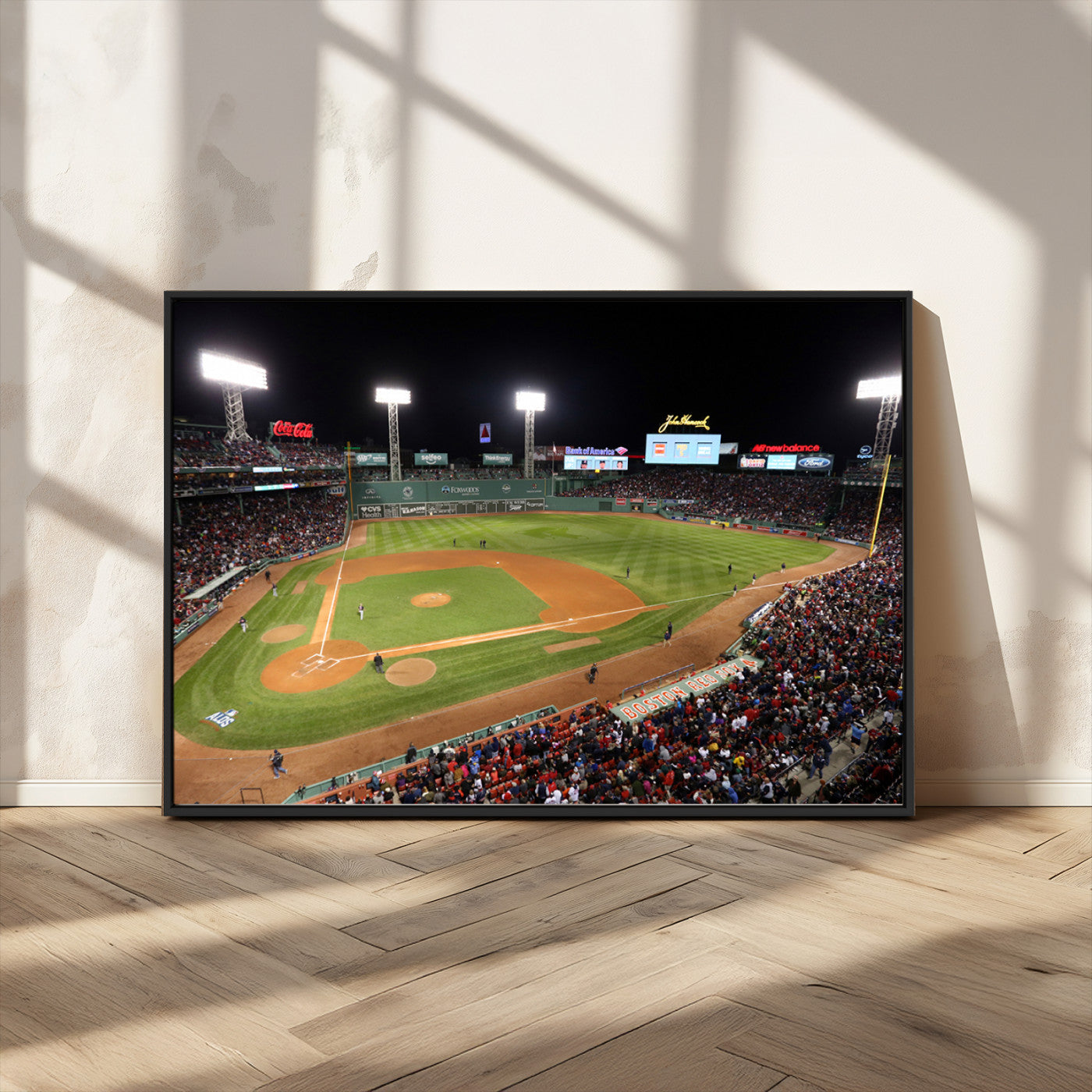 MGV-FC-36X24 - Boston Red Sox Baseball Team Print - Massachusetts Fenway Park Stadium Wall Art Canvas Print