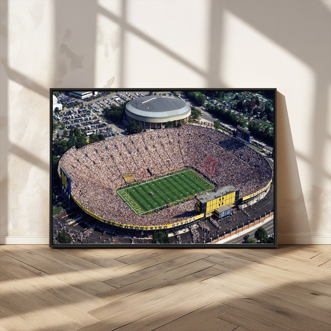 MGV-FC-36X24 - Michigan Wolverines Football Team Print - Ann Arbor Michigan Stadium Print, Michigan Wolverines
