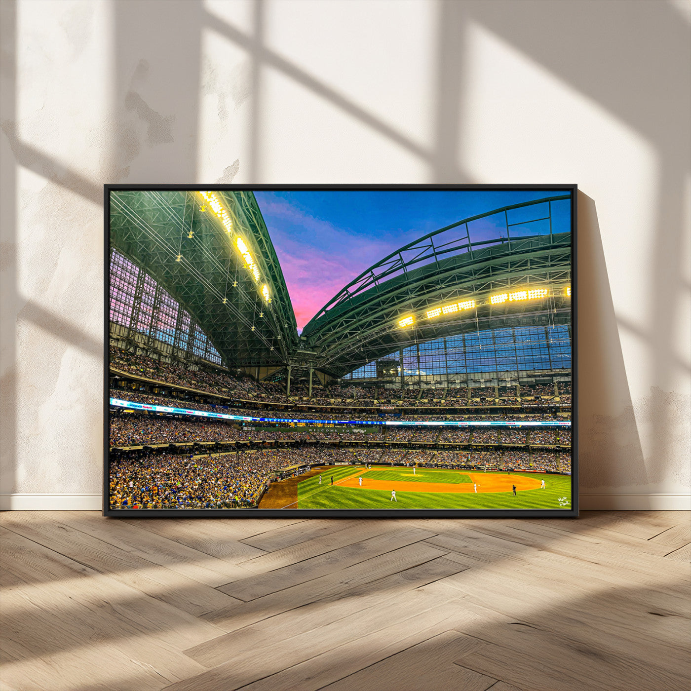 MGV-FC-36X24 - Milwaukee Brewers Baseball Team Print Canvas- American Family Field Stadium Wall Art Canvas Print