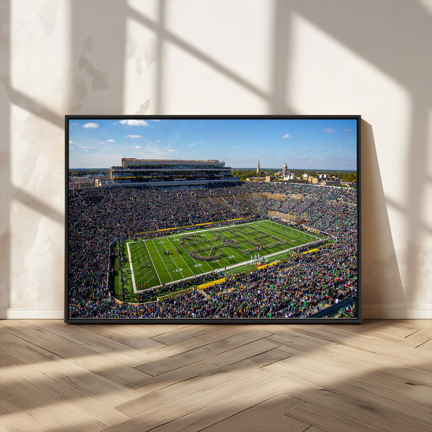 MGV-FC-36X24 - Notre Dame Fighting Irish Football Team Print - Notre Dame Stadium Wall Art Canvas Print