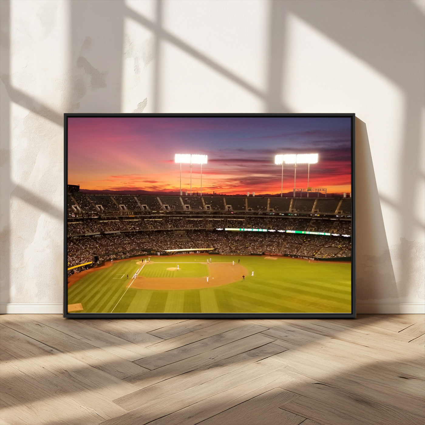 MGV-FC-36X24 - Oakland Athletics Baseball Team Print - Oakland Coliseum Stadium Wall Art Canvas Print