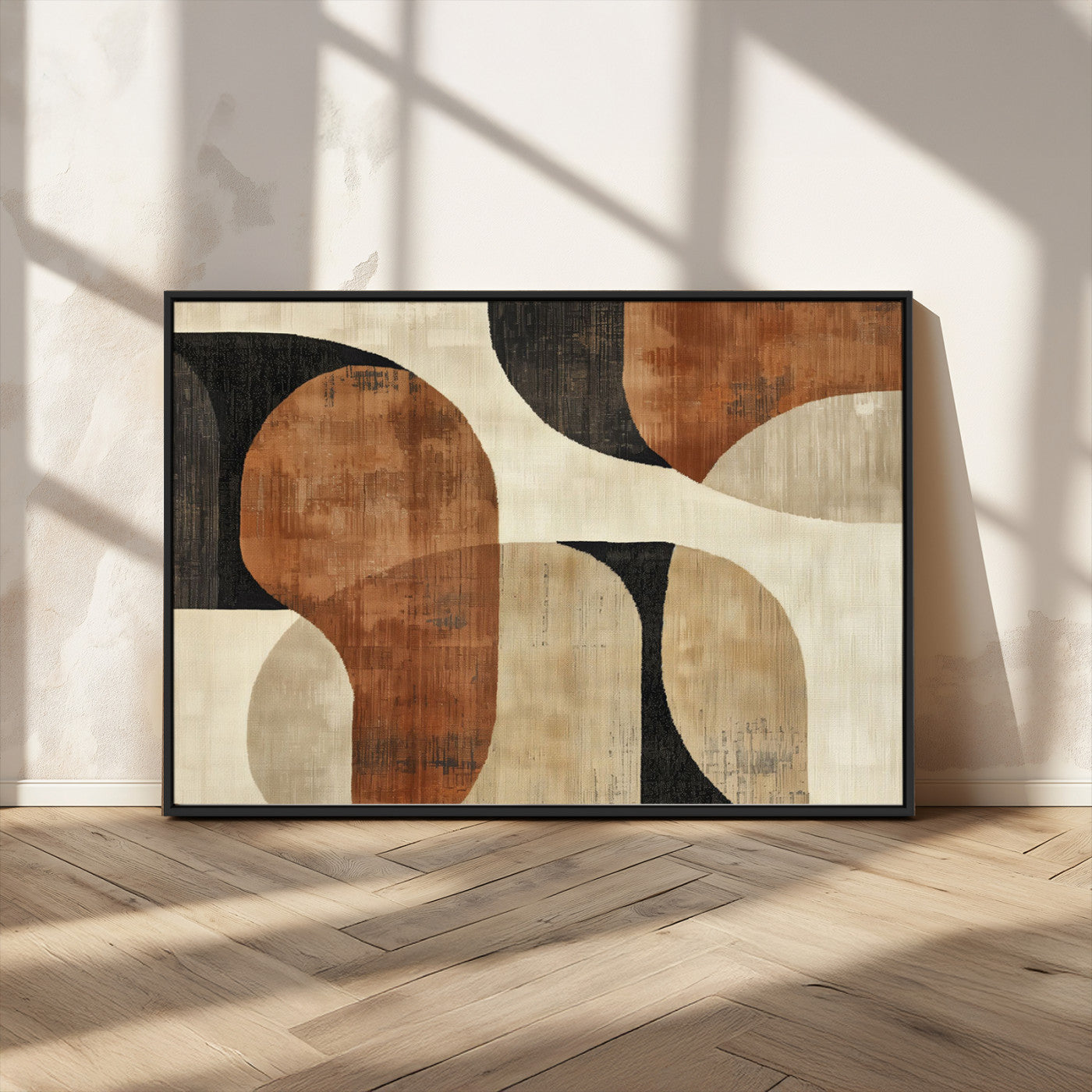 MGV-FC-36X24 - Wabi Sabi Abstract Wall Art Canvas Print | Large Minimalist Modern Geometric Wall Decor for Living