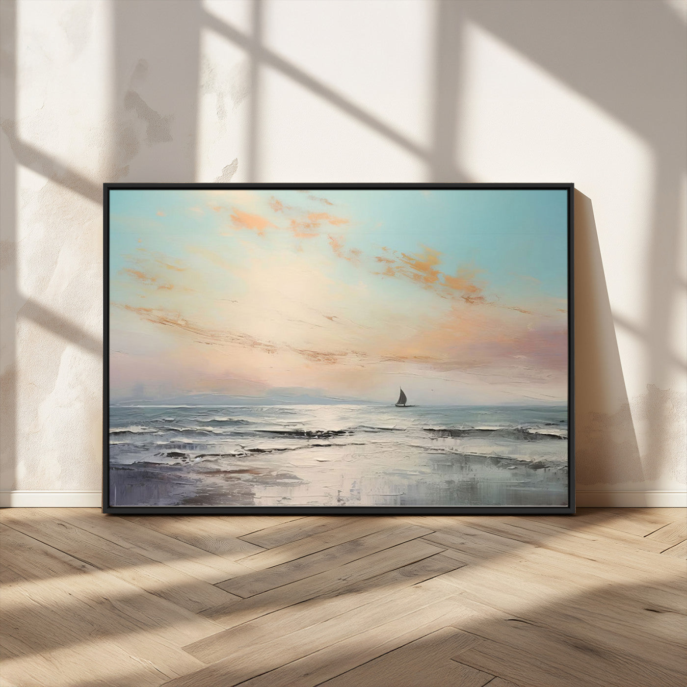 MGV-FC-36X24 - Abstract Ocean Wall Art -  Boat Wall Art Canvas Print