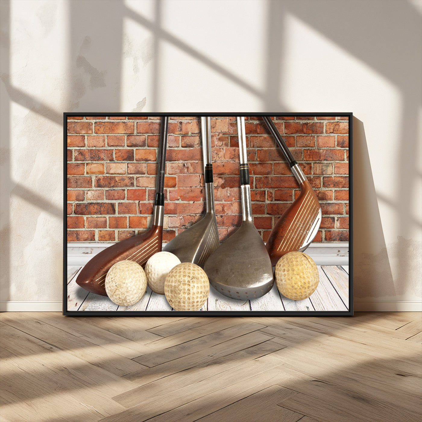 MGV-FC-36X24 - Vintage Golf Ball Wall Art Canvas Print | Golf Decor for Man Cave or Office | Ready to Hang and