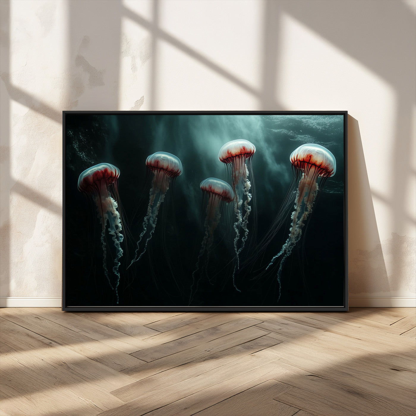 MGV-FC-36X24 - Abstract Jellyfish Wall Art Canvas Print