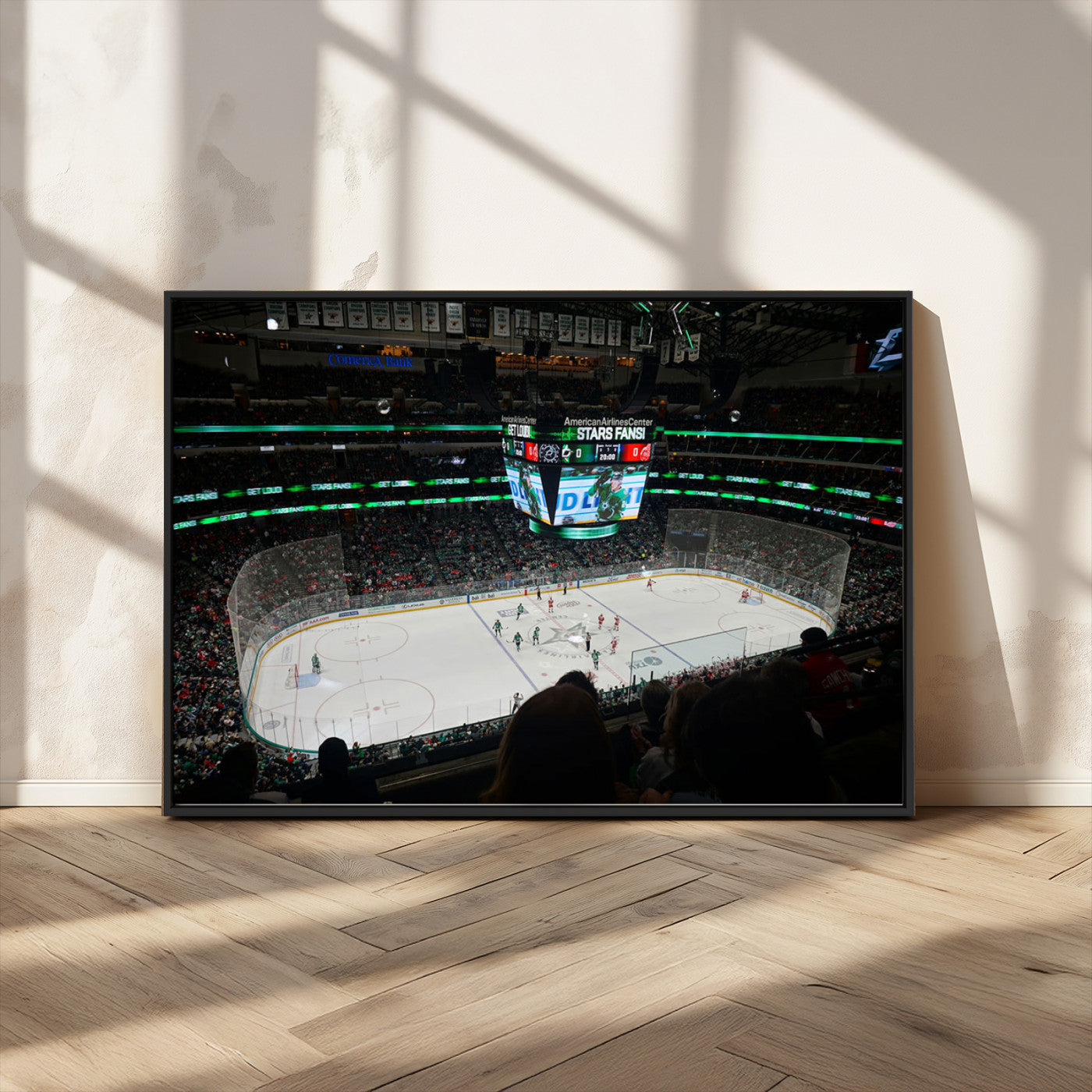 MGV-FC-36X24 - American Airlines Center Dallas Stars Wall Art Canvas Print - Dallas Hockey Arena Stadium Print