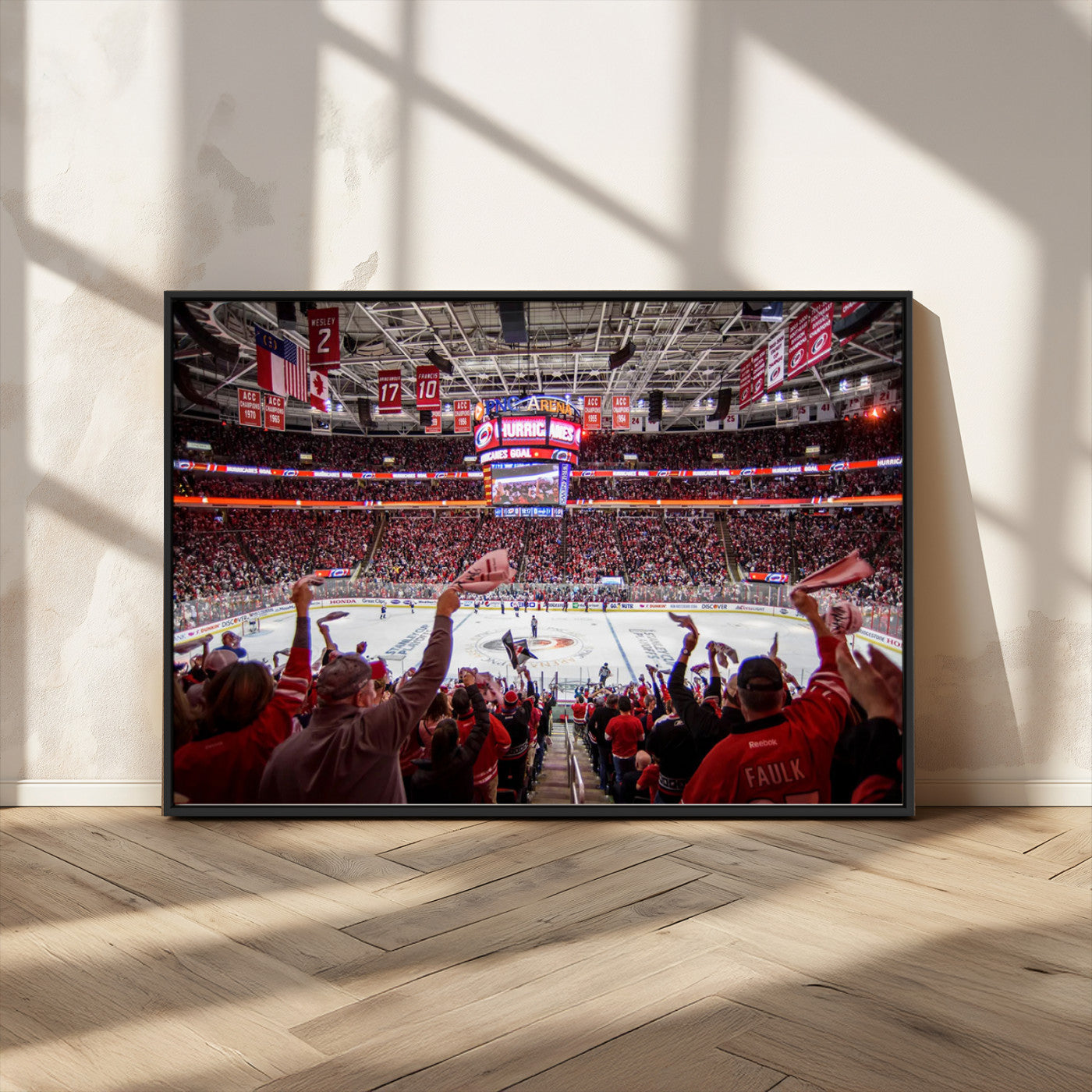 MGV-FC-36X24 - Carolina Hurricanes Ice Hockey Stadium Wall Art, Carolina Hurricanes Canvas Print