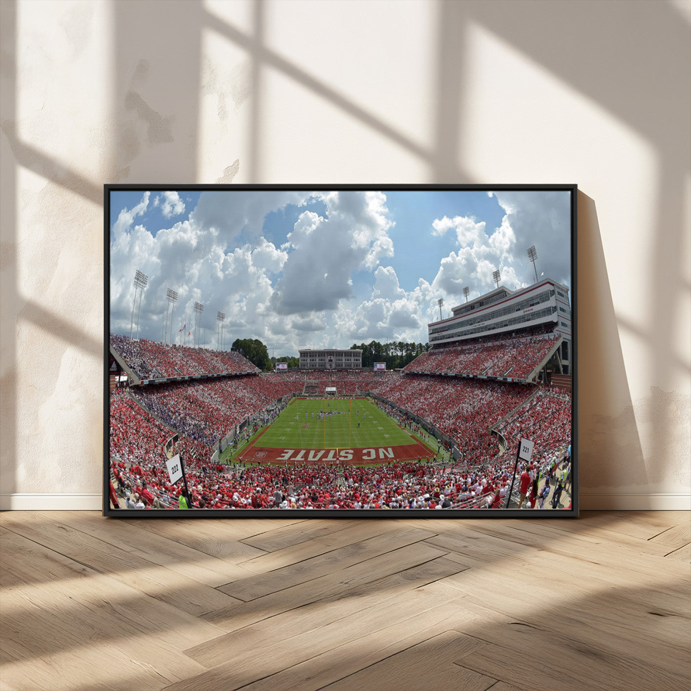 MGV-FC-36X24 - NC State Wolfpack Football Team Print Canvas- Raleigh Carter-Finley Stadium Wall Art Canvas Print