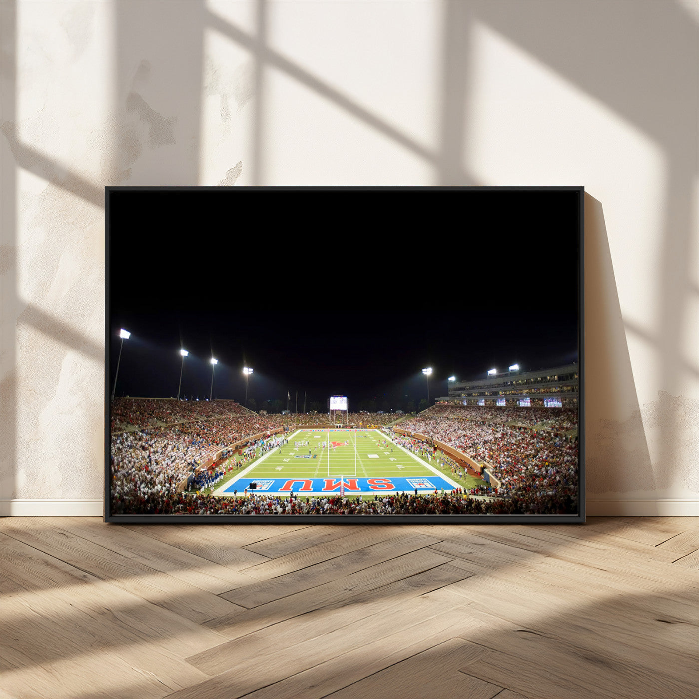 MGV-FC-36X24 - SMU Mustangs Football Team Print - Dallas Gerald J. Ford Stadium Wall Art Canvas Print