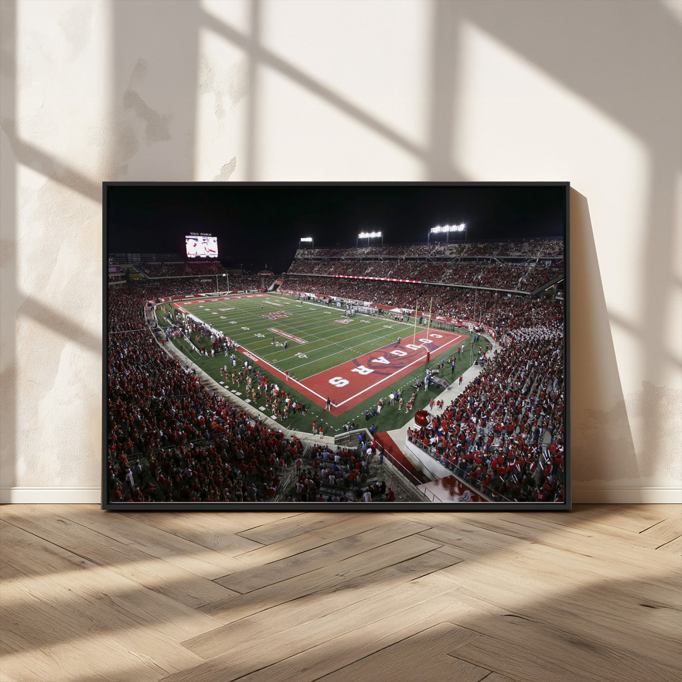 MGV-FC-36X24 - Houston Cougars Football Team Print - Houston TDECU Stadium Wall Art Canvas Print