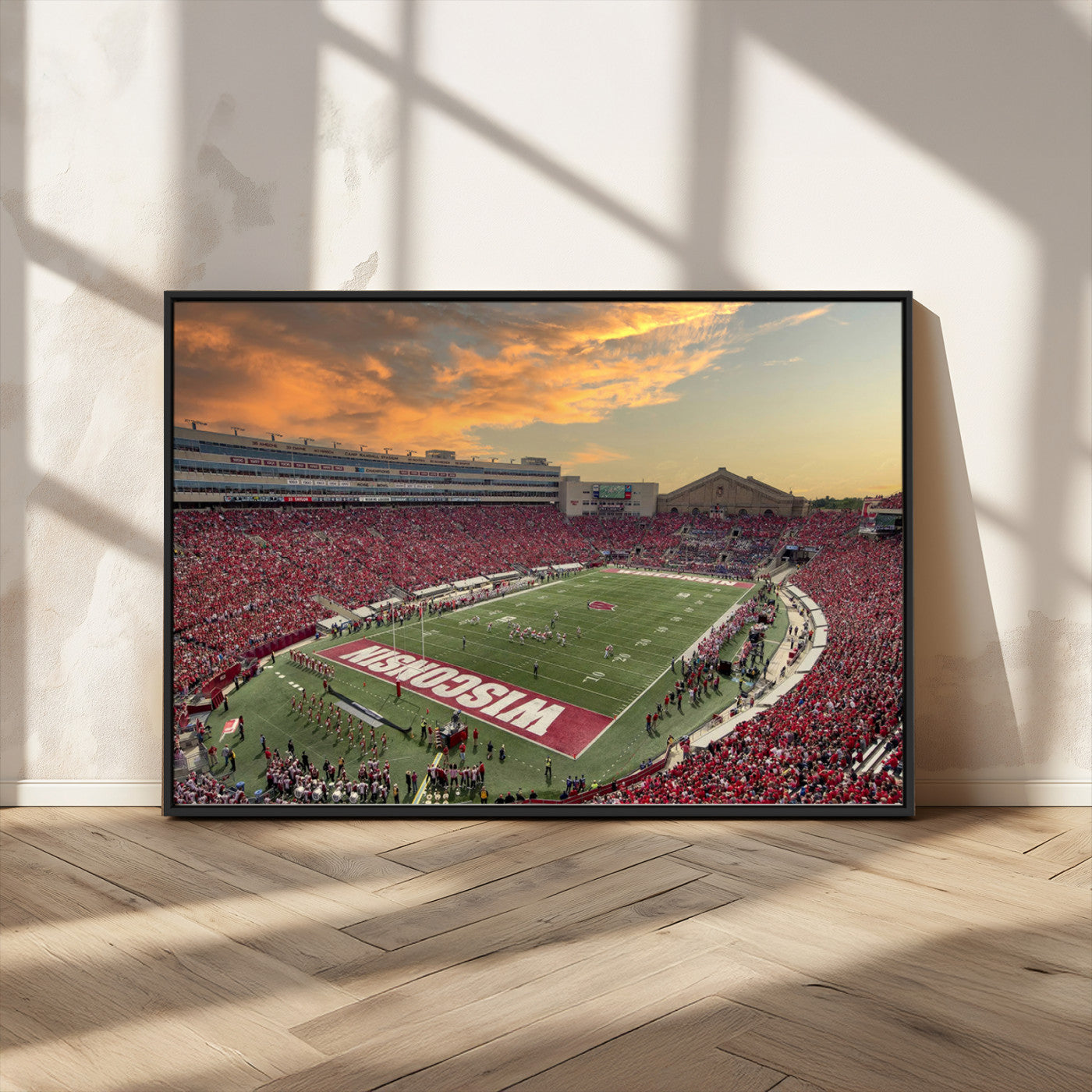 41472-MGV-CV-36X24-Camp Randall Stadium Wisconsin Badgers Large Wall Art Canvas Print | College Football Stadium Wall