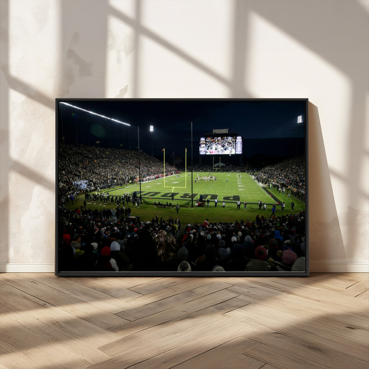 MGV-FC-36X24 - Purdue Boilermakers Football Team Print - West Lafayette Ross–Ade Stadium Wall Art Canvas Print