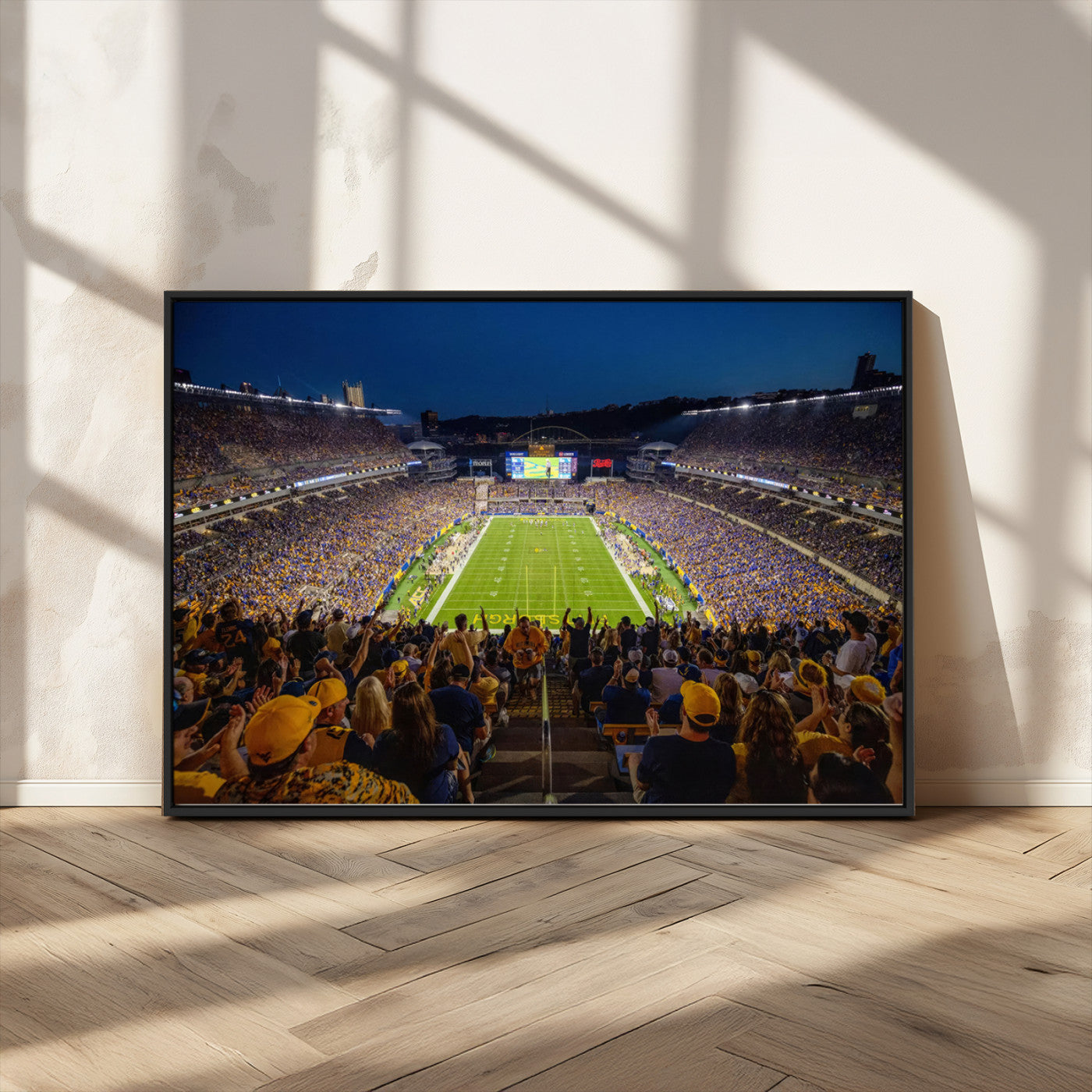 MGV-FC-36X24 - Pittsburgh Panthers Football Team Print - Pittsburgh Acrisure Stadium Wall Art Canvas Print