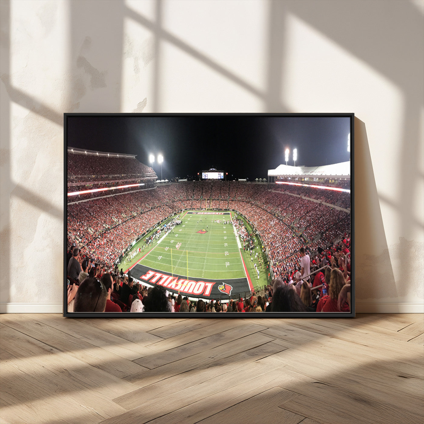 MGV-FC-36X24 - University of Louisville Cardinals Football Team Print - Louisville Cardinal Stadium Wall Art Canvas