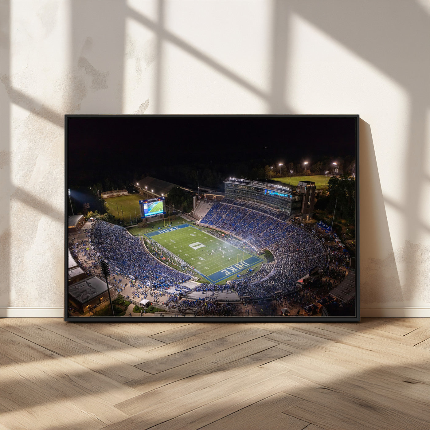 MGV-FC-36X24 - Duke University Blue Devils Football Print Canvas - Durham Wallace Wade Stadium Wall Art Canvas