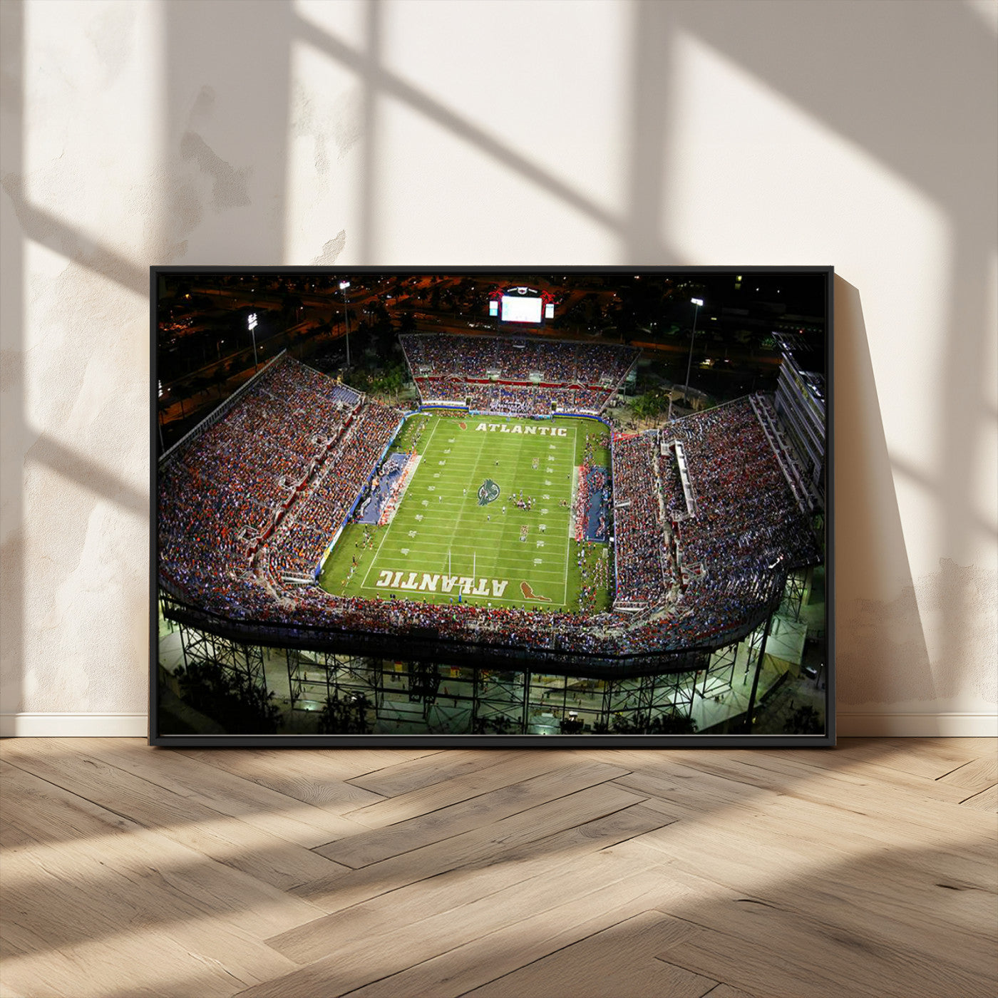 MGV-FC-36X24 - Florida Atlantic University Owls Football Team Print - Boca Raton FAU Stadium Wall Art Canvas Print