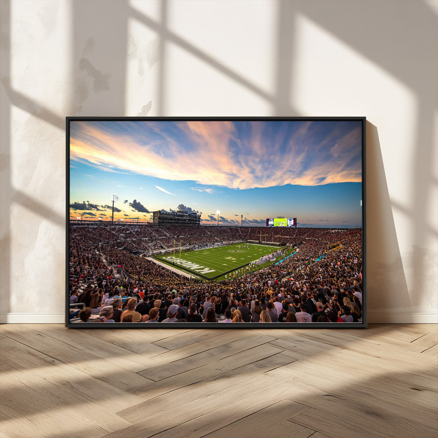 MGV-FC-36X24 - UCF Knights Football Team Print - Orlando FBC Mortgage Stadium Wall Art Canvas Print
