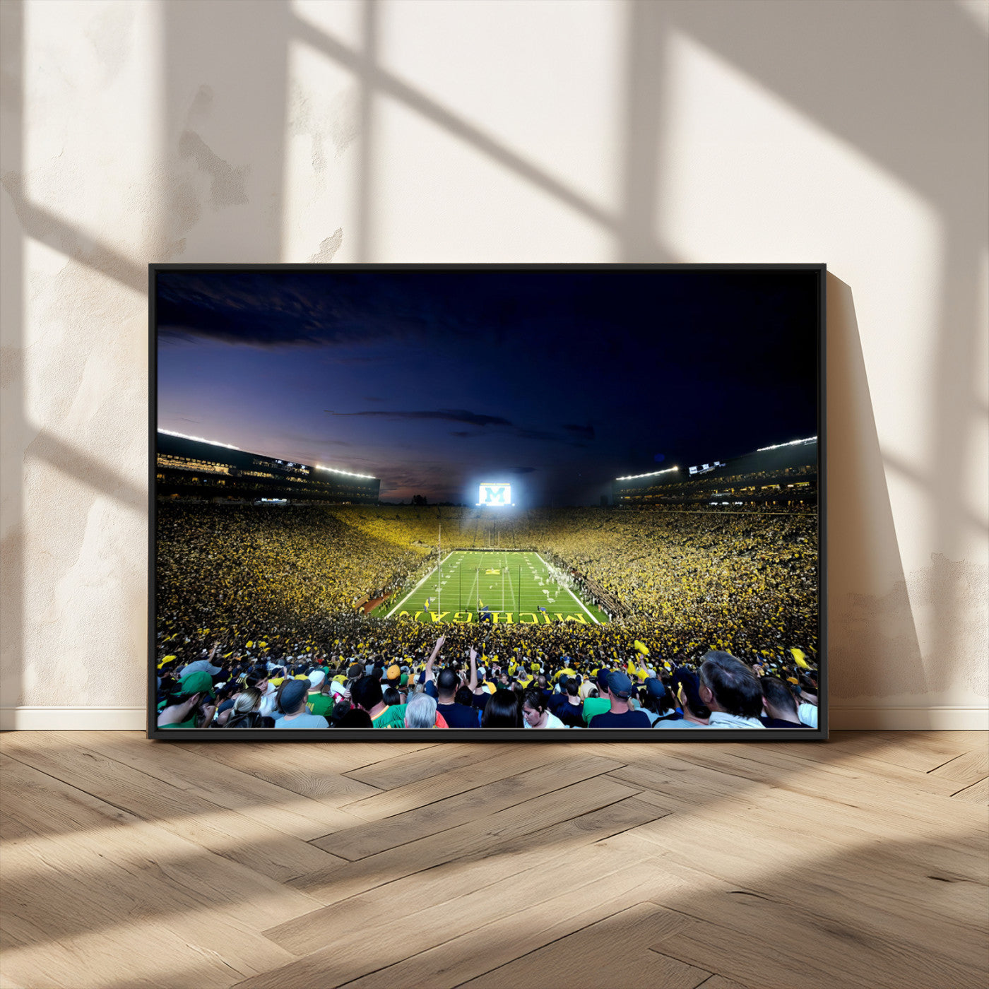 MGV-FC-36X24 - University of Michigan Wolverines Football Team Print - Ann Arbor Michigan Stadium Canvas Print