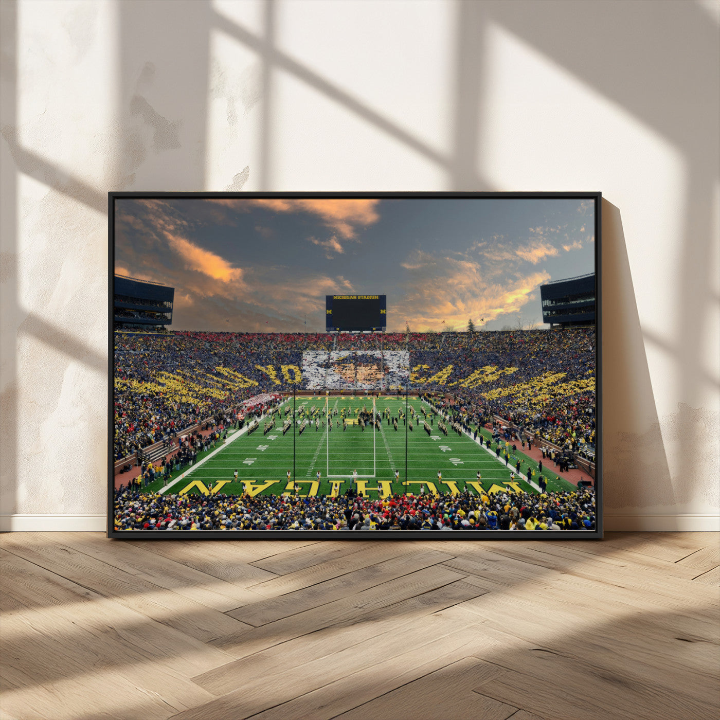 MGV-FC-36X24 - University of Michigan Wolverines Print Canvas, Football Team Print - Ann Arbor Michigan Stadium