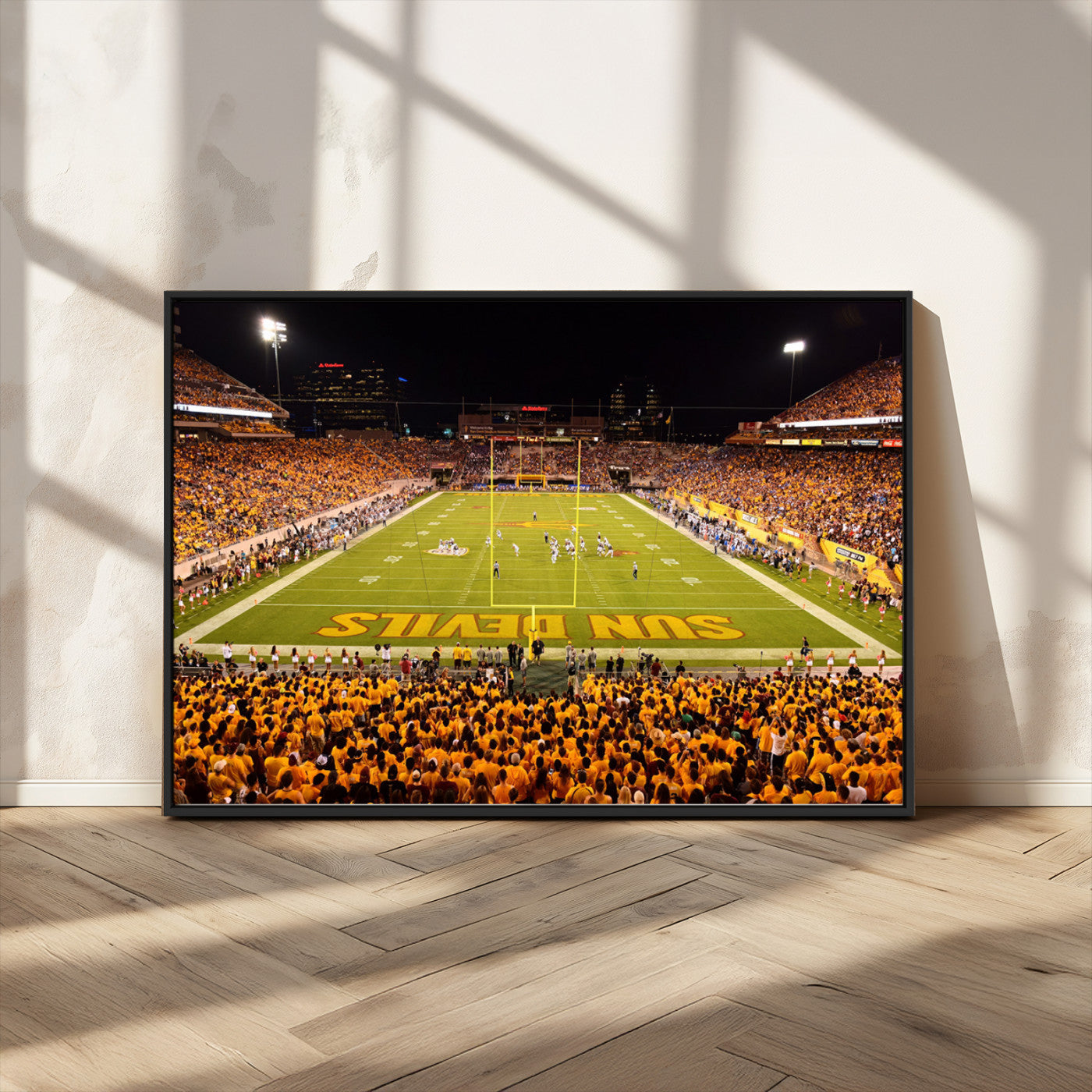 MGV-FC-36X24 - ASU Sun Devils Football Team Print - Phoenix Mountain America Stadium Wall Art Canvas Print