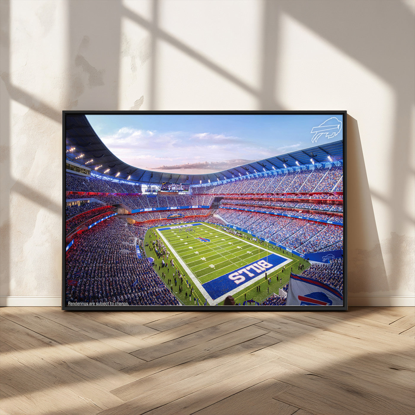 MGV-FC-36X24 - Buffalo Bills Football Team Print Canvas - Buffalo Highmark Stadium Wall Art Canvas Print