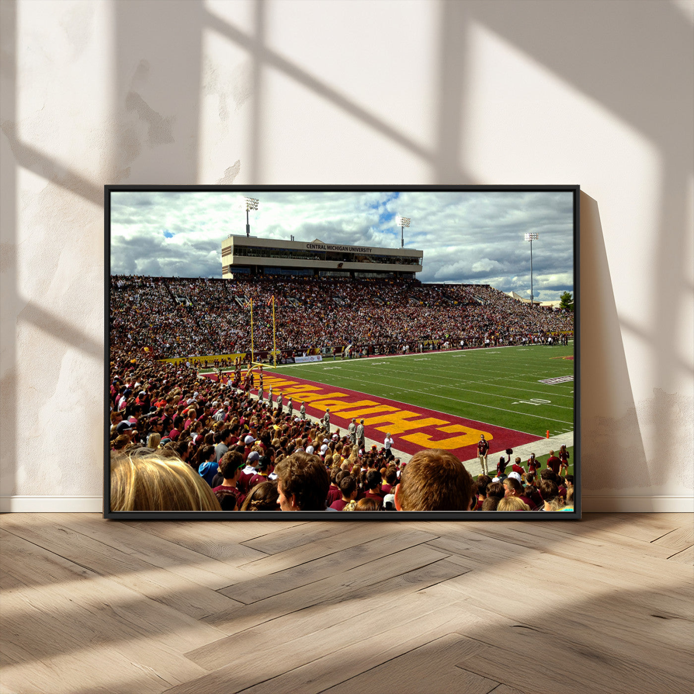 MGV-FC-36X24 - Central Michigan University Chippewas Football Team Print - Mount Pleasant Kelly/Shorts Stadium Wall