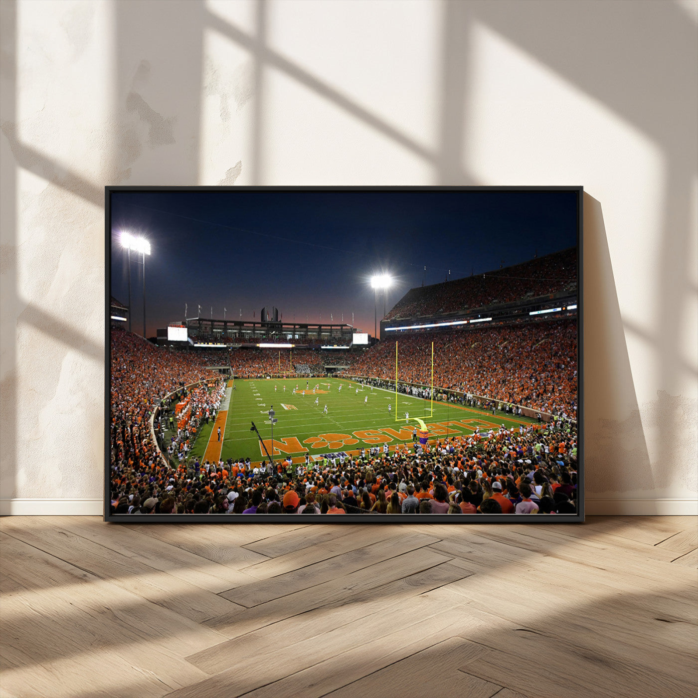 MGV-FC-36X24 - Clemson University Tigers Art Print, Football Team Print - Clemson Memorial Stadium Wall Art Canvas