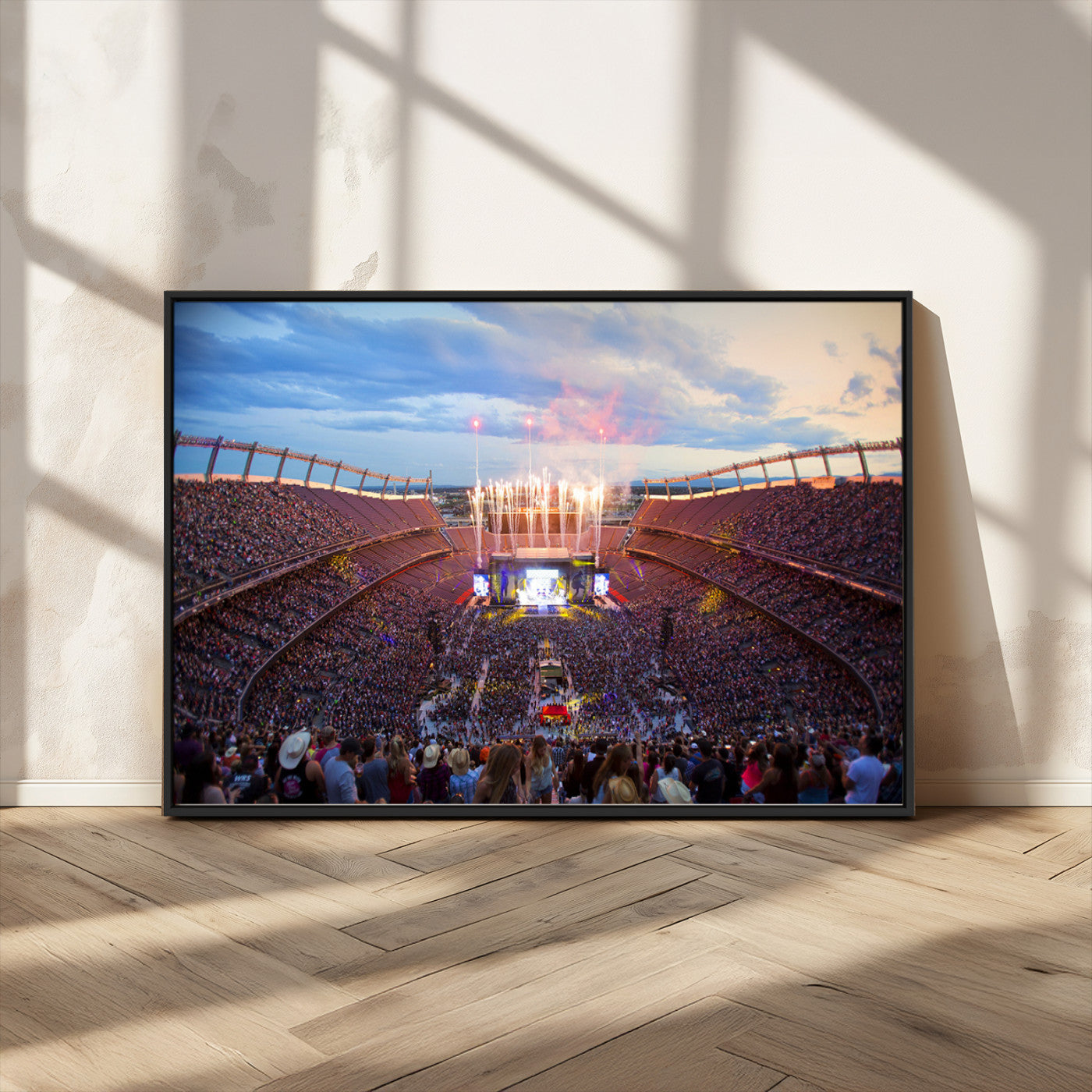 MGV-FC-36X24 - Denver Broncos Football Team Print Canvas- Empower Field at Mile High Stadium Wall Art Canvas Print