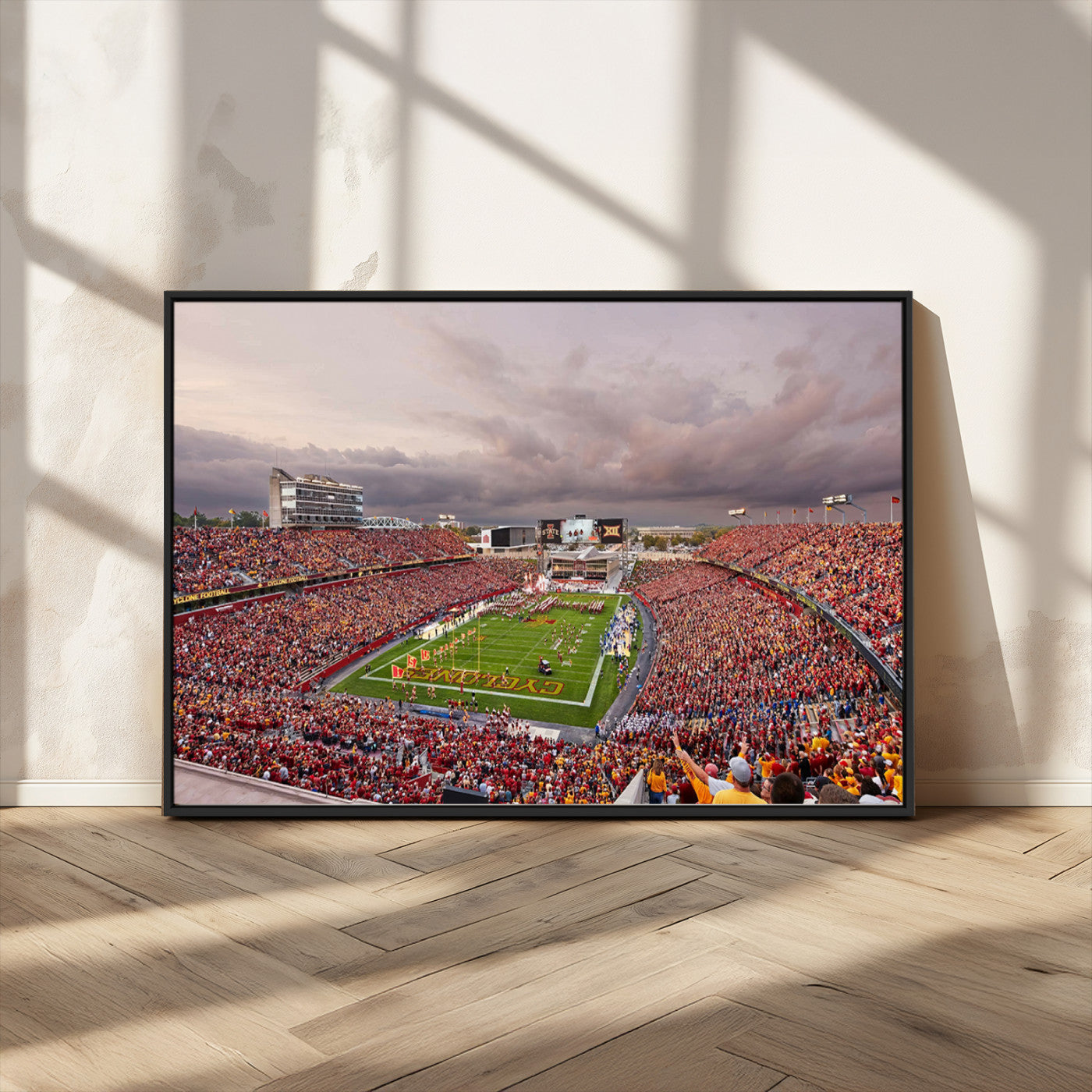MGV-FC-36X24 - Iowa State University Cyclones Football Team Print - Ames Jack Trice Stadium Wall Art Canvas Print